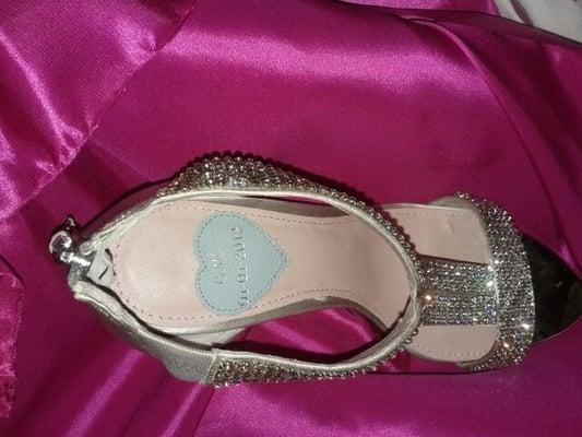 Noack awards embossed the blue leather that was a custom piece for my sisters bridal shoes!!