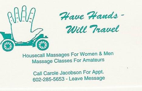 Have Hands Will Travel - Housecall Massages for Men & Women