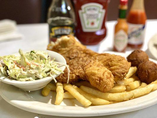 Grouper and fries - fresh, hot & huge.  So tasty