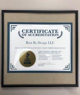 Bent By Design is proud to announce that we are now accredited by the Better Business Bureau!