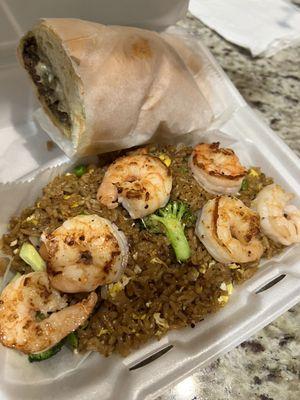 Philly Cheesesteak & Shrimp Fried Rice