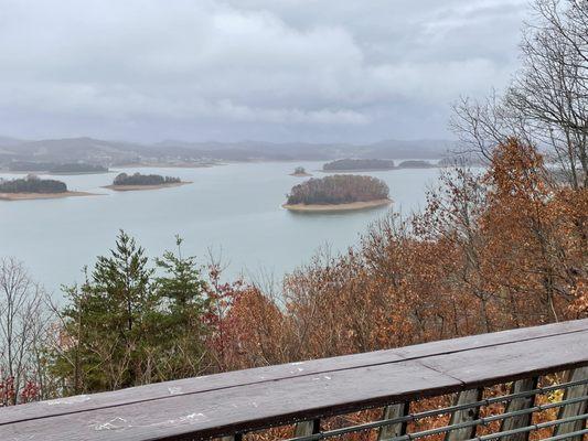 View from walkway of Cherokee Lake