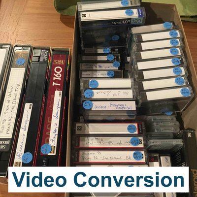 Old VHS tapes and Camcorder videos can be converted to digital formats. Rediscover cherished memories!