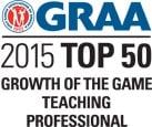 4-time Golf Range Association of American Top 50 Growth of the Game Teaching Professional - national award.