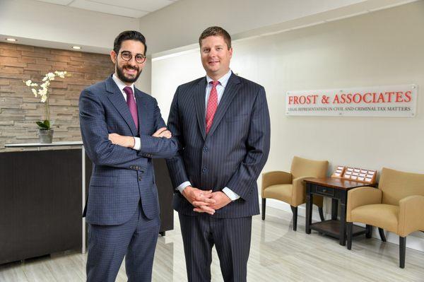 Tax law firm partners, Eli Noff and Glen Frost, in Frost & Associates serving Fairfax, VA.