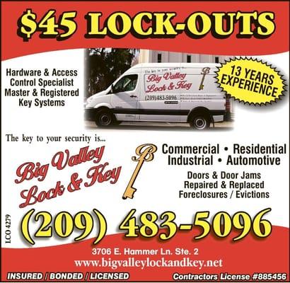 Stockton locksmith Big Valley Lock and Key