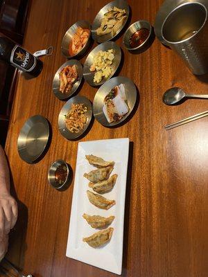 Banchan and gyoza