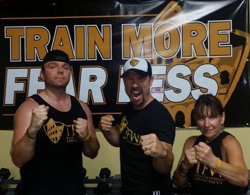 From Left to Right: Andreas Washeim-TFWConnecticut Owner. Martin Rooney-Creator & Founder of TFW. Debra Rydziel-TFWConnecticut Fitness Coach