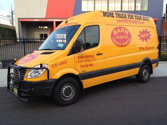 Sprinter over 11' of cargo space and more height clearance than a van.