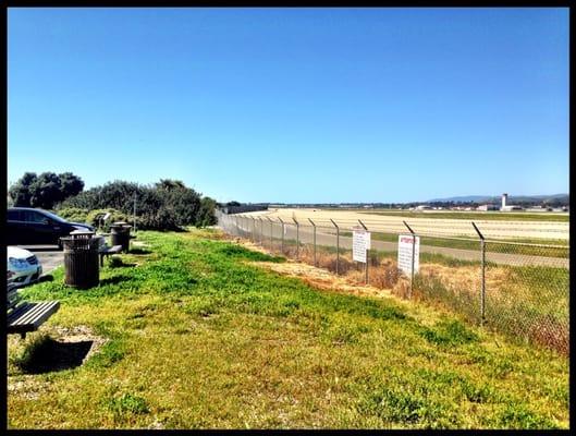 At the East end of the runway