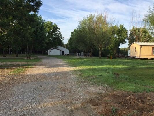 Wide shot of park toward K9 play park.