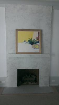 A cast in place fireplace surround in Windsor, Fl