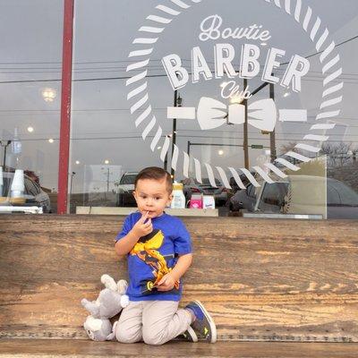 First cut at a barber shop! I loved it!