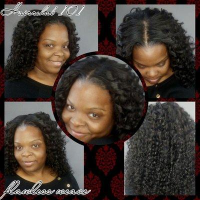 Natural part sew in.