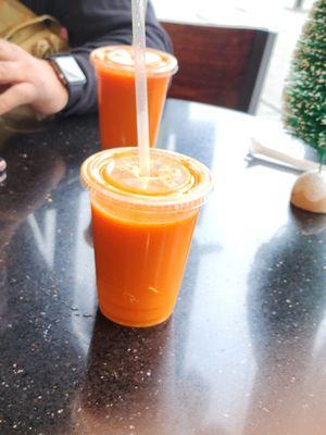 Orange n carrot juice f#hhh.kin delicious