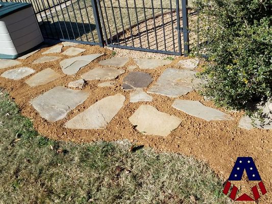 Flagstone In  decomposed granite