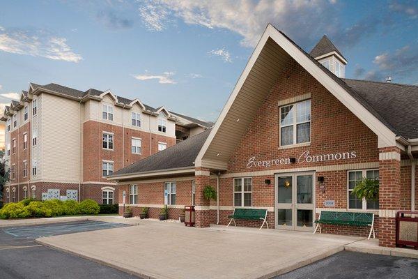 Clubhouse and apartment building