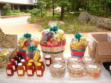 Gift baskets and local honey