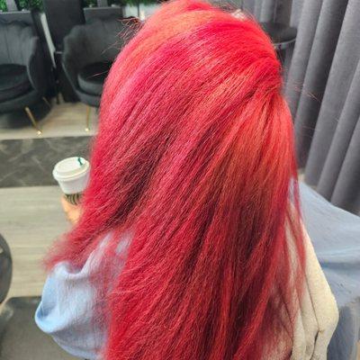 Color with shampoo and deep conditioner!