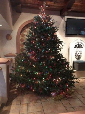 Christmas tree in the dining room