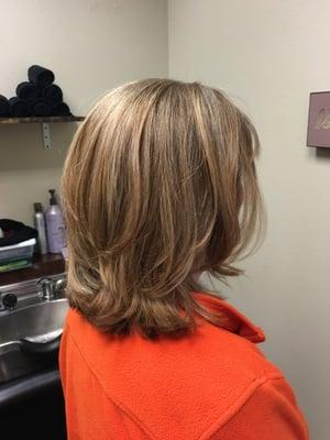 Layered cut and style by Ruthie Caroline