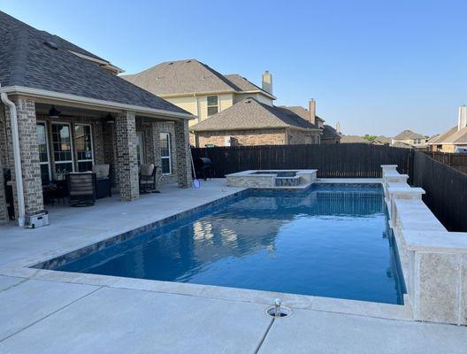 A custom pool designed by Heavenly Pools