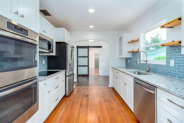 Clean kitchen plus refinished and polished hardwood floors!