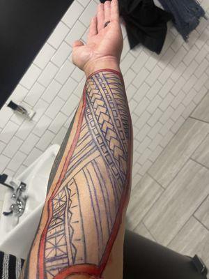 Hawaiian influenced tribal tattoo