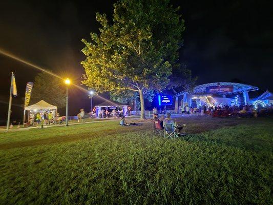 End of night, people cleared out. Had tons of people set up on grass before Fireworks