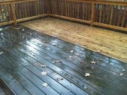 Making a deck look like new.