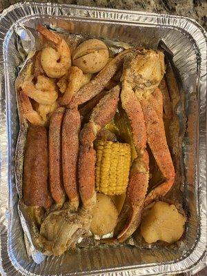 Snow crab and shrimp box...DELICIOUSNESS!!!