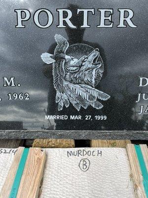 Custom headstone