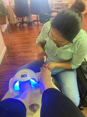 Gel pedicure