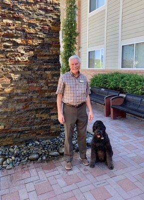 Alan Hardt, CFO, brings his therapy dog Winston to visit our residents and participants.