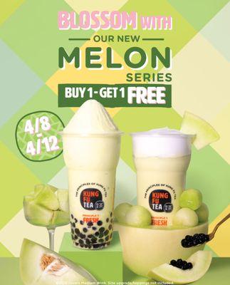 Melon milk tea