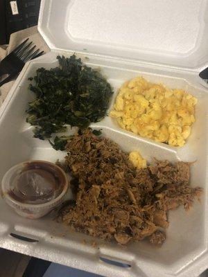 Lunch plate from a guest entry! "Hog Heaven sent from heaven to warm the bellies and hearts of veterans and those that serve them"