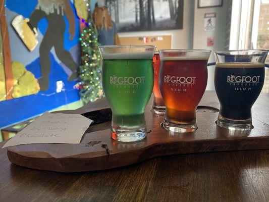 Beer flight ($10)