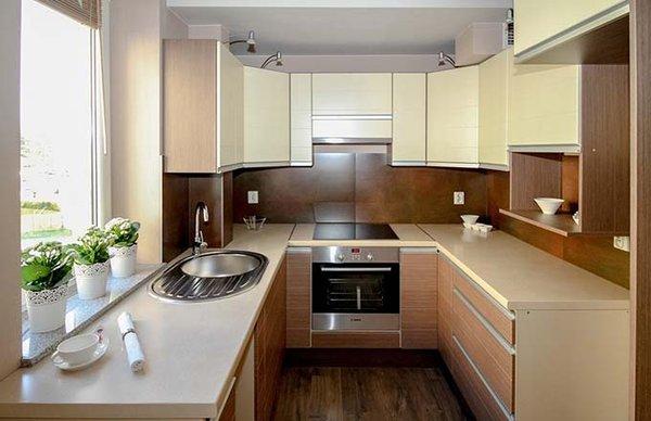 u shaped kitchen design