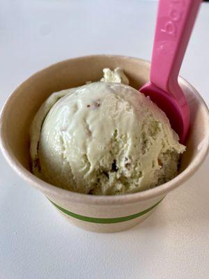 PISTACHIO ALMOND KIDS SCOOP in a CUP