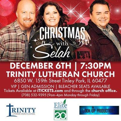 Elite Care Management is proud sponsor of Selah concert at Trinity Lutheran Church on 12/6/19.