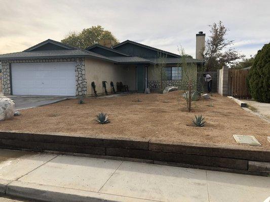 Finishing up the xeriscape