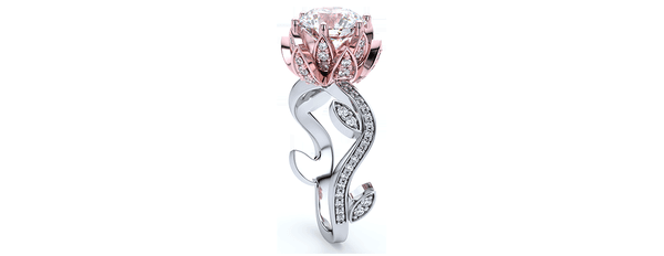 Rose Shaped Diamond Ring