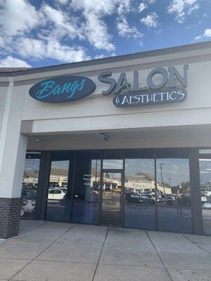 Our sign was put up today. Very proud of our new Salon Bangs Salon