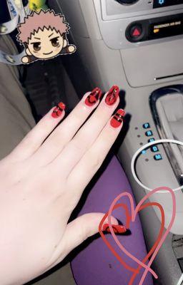 Gel Manicure with the nail art I requested