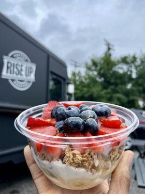 Banana Splat yogurt bowl. Nice.