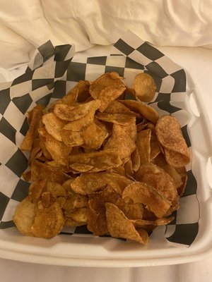 The Dunmire's chips that were advertised to be covered in 5 cheeses, sour cream, and salsa.