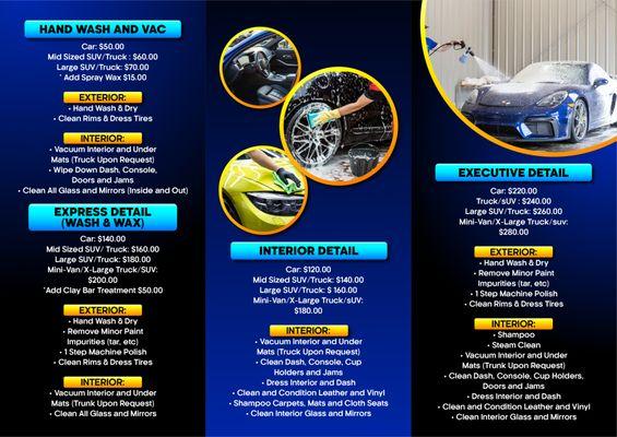 Auto detailing packages