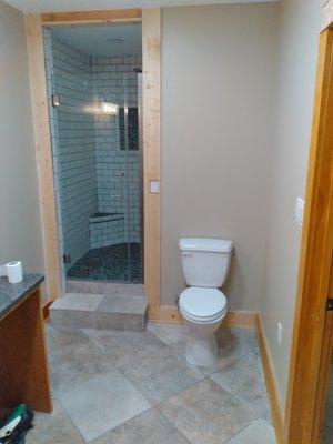 Custom basement bathroom