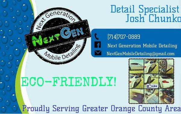 We are eco-friendly! Get your car detailed without wasting California's precious resource - water!...