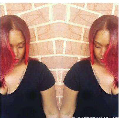 Beautiful red demensional color, colored by our talented colorist